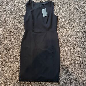 The Limited Black Sleeveless Midi Sheath Dress
